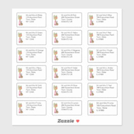 秋のフローラ花器個人名と住所 シール