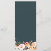 秋のフローラ金ゴールドグリッター秋の結婚式メニュー メニュー (裏面)