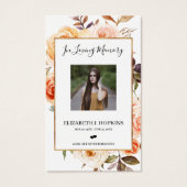 秋のフローラ金箔フレームフォト祈りの言葉カード (正面)