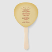 秋のフローラ高齢者金ゴールド結婚式 プログラム ハンドファン (裏面)