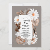 秋のフローラ70th誕生日パーティー 招待状 (正面)