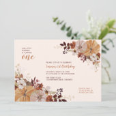 秋のフローラ&カボチャ1st誕生日パーティー 招待状 (スタンド正面)