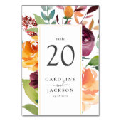 秋のフローラ テーブルナンバー (裏面)