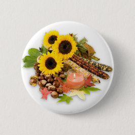 秋のフローラ 缶バッジ