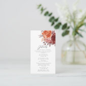 秋のフローラBoId水彩開花結婚ズ エンクロージャーカード (スタンド正面)