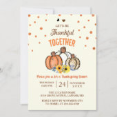 秋のフンプキン感謝祭ディナーパーティー招待状 招待状 (正面)