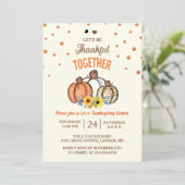 秋のフンプキン感謝祭ディナーパーティー招待状 招待状 (スタンド正面)