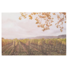 秋のブドウ園 メタルプリント