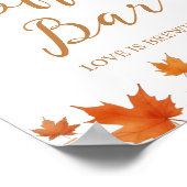 秋のブライダルシャワーのコーヒーバー ポスター (角)