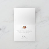 秋のブライダルシャワーの感謝メッセージ サンキューカード (内部)