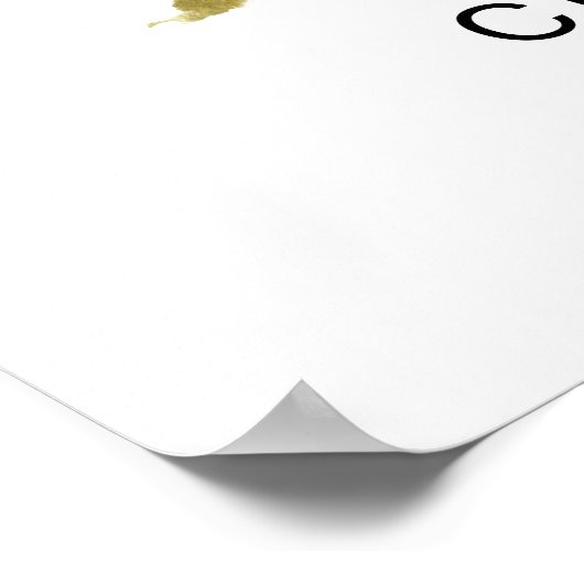 秋のブライダルシャワーウォーターカラーパンプキン ポスター (角)