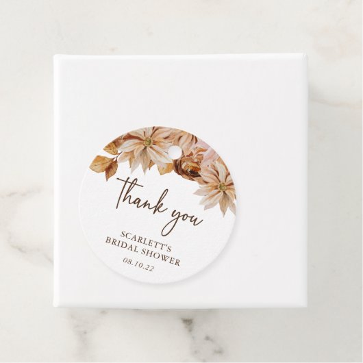 秋のブライダルシャワーギフトタグ フェイバータグ (インサイチュ)
