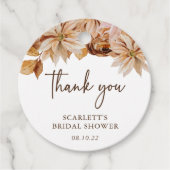 秋のブライダルシャワーギフトタグ フェイバータグ (正面)