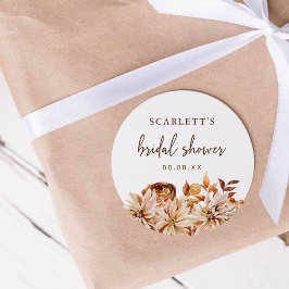 秋のブライダルシャワーシール ラウンドシール