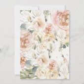 秋のブライダルシャワー招待状、エメラルドグリーン 招待状 (裏面)