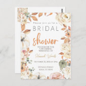 秋のブライダルシャワー招待状、オータムウェディングポスト ポストカード (正面/裏面)