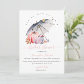 秋のブライダルシャワー招待状、パンプキン招待状、オータム  招待状 (スタンド正面)