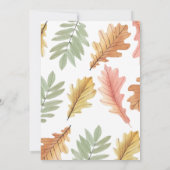 秋のブライダルシャワー招待状、パンプキン招待状、オータム  招待状 (裏面)