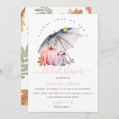 秋のブライダルシャワー招待状、パンプキン招待状、オータム  招待状 (正面/裏面)