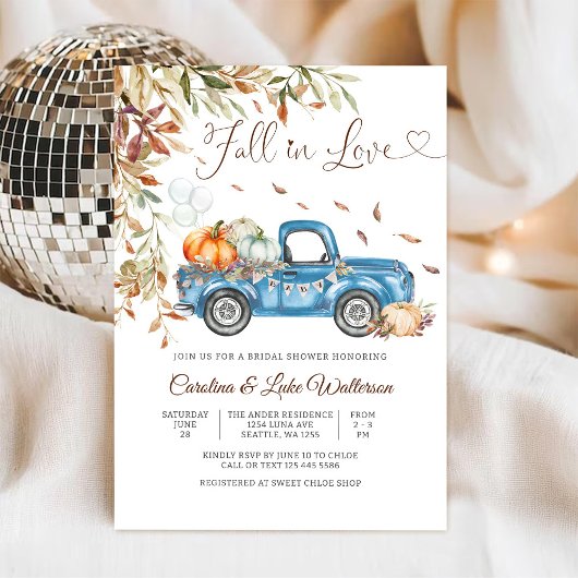 秋のブライダルシャワー招待状 招待状