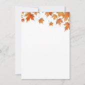 秋のブライダルシャワー デートナイトアイデア カード (裏面)