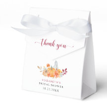 秋のブライダルシャワー パンプキンスクリプト 感謝