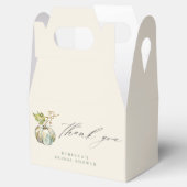 秋のブライダルシャワー パンプキン カリグラフィー サンクス フェイバーボックス (オープン)