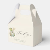 秋のブライダルシャワー パンプキン カリグラフィー 感謝 フェイバーボックス (裏面サイド)