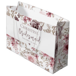 秋のブライダルシャワー ブライズメイド ミニマリスト ラージペーパーバッグ