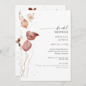 秋のブライダルシャワー 招待状 (正面/裏面)