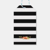 秋のブライダルシャワー 秋の花柄 感謝 ギフトタグ (裏面)