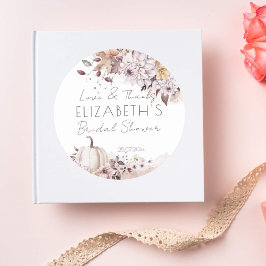 秋のブライダルシャワー 紅葉とパンプキンの感謝の気持ちを表すギフト ラウンドシール