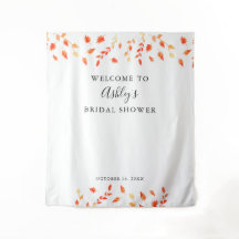 秋のブライダルシャワー 紅葉のウェルカムバナー