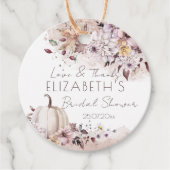 秋のブライダルシャワー 紅葉 パンプキン 感謝の気持ちを表すギフト フェイバータグ (正面)