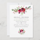 秋のブライダルシャワー 花の招待状 招待状 (正面)