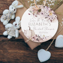 秋のブライダルシャワー　落ち葉とパンプキンの感謝の品