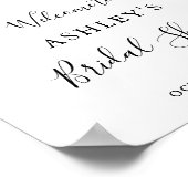 秋のブライダルシャワー　葉　水彩 ポスター (角)