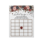 秋のブライダルビンゴハロウィンボホフローラ ノートパッド (回転)