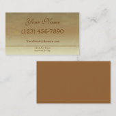 秋のブラウンの名刺 名刺 (正面/裏面)