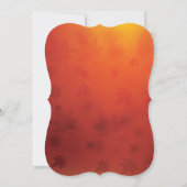 秋のブラエレガントイダルシャワーの招待 招待状 (裏面)