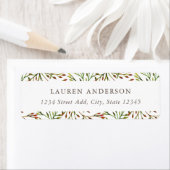 秋のブランチパーソナライズされた差出人住所 ラベル (インサイチュ)