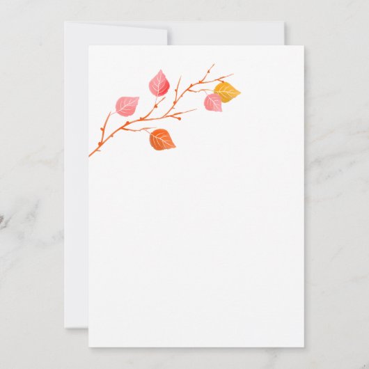 秋のブランチ葉秋の結婚式招待状 招待状 (裏面)