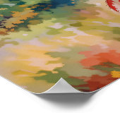 秋のブランチ – 自然イラストレーションスタイル ポスター (角)