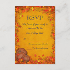 秋のブリスウェディングRSVP 出欠カード