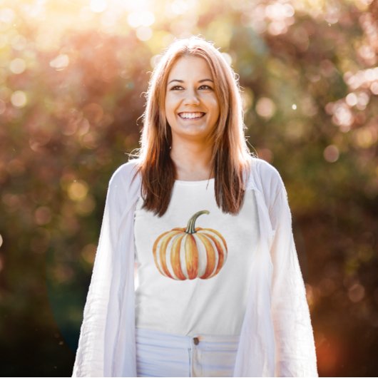 秋のブリスウォーターカラーパンプキン Tシャツ