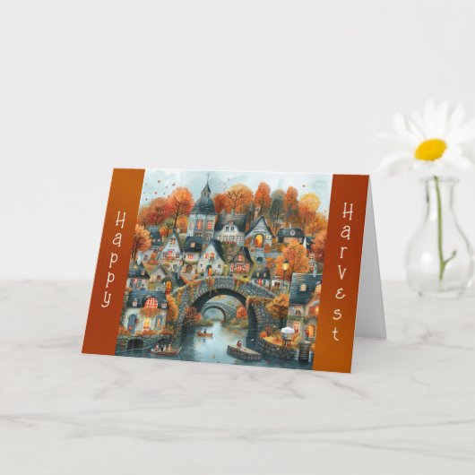 秋のブリッジボーツハウスイズサンクスギビング カード (小さな植物)