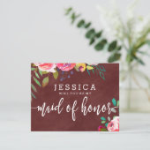 秋のブルゴーニュが私のメイド・オブ・オーナー(花嫁付き添い人) 招待状 (スタンド正面)