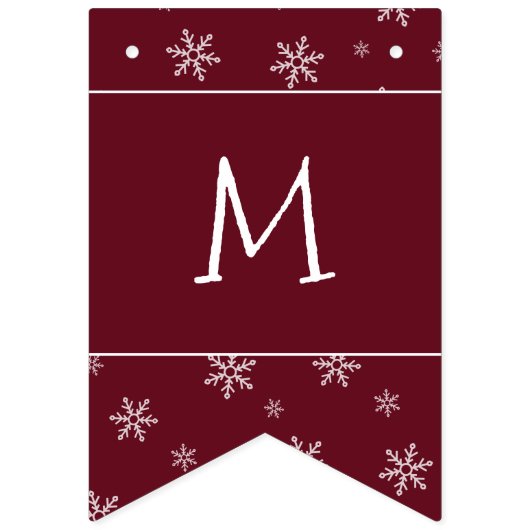 秋のブルゴーニュで楽しいクリスマスの雪 バンティングフラッグ (第2の旗)