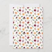 秋のブルゴーニュとオレンジ結婚フローラ サンキューカード (裏面)