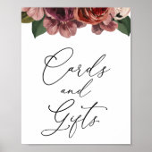 秋のブルゴーニュのフローラカードとギフトサイン ポスター (正面)